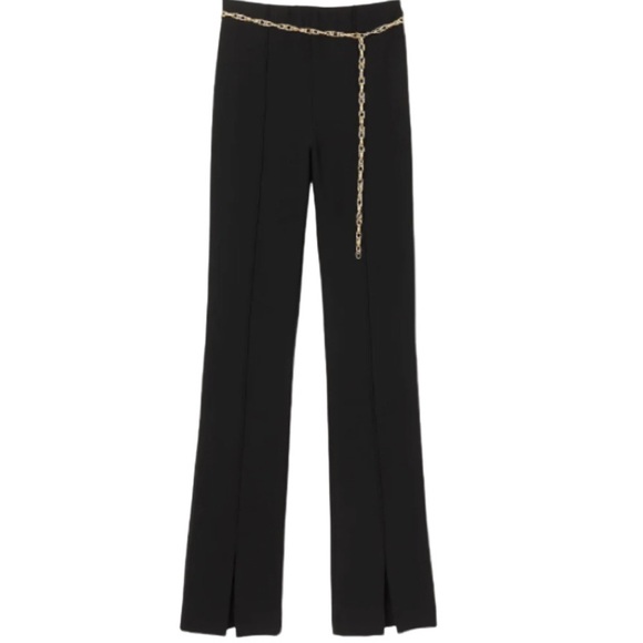 NWT Sandro Black Slit Hem Pants - Sz S US (Sz 36 EU) - Picture 5 of 12